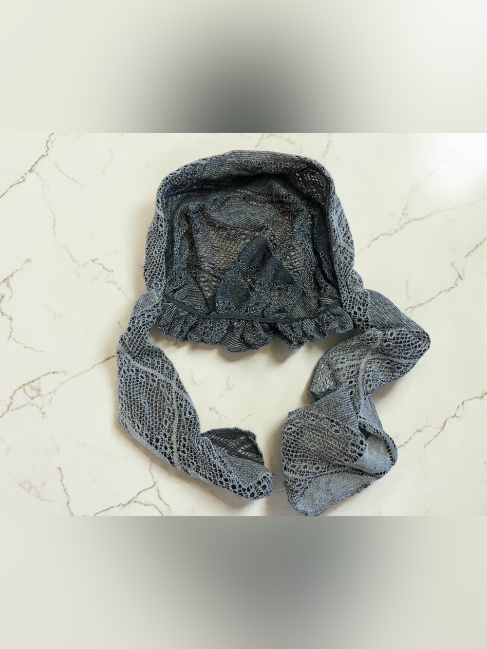 NWT Free People Mellody Hair Scarf in Gray - Picture 4 of 5